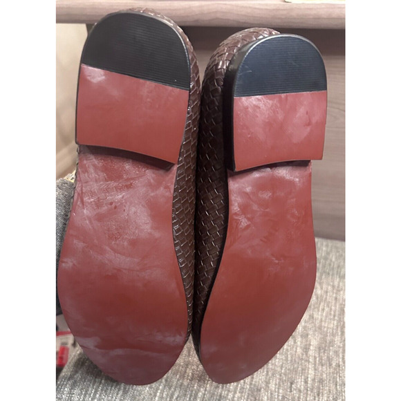 Harpelunde Men Handmade Dress Shoes Buckle Strap Woven Leather Loafers 8.5 - Picture 9 of 10